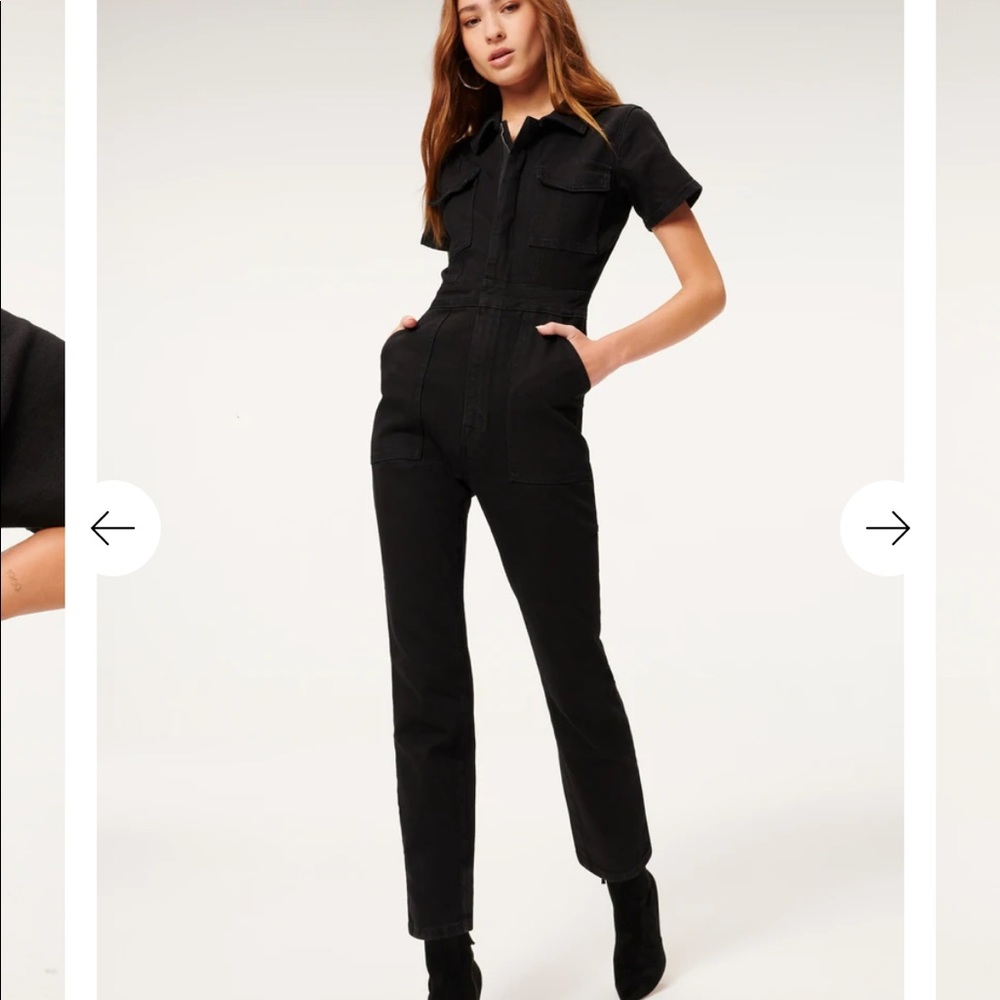 Good American Fit For Success Denim Jumpsuit